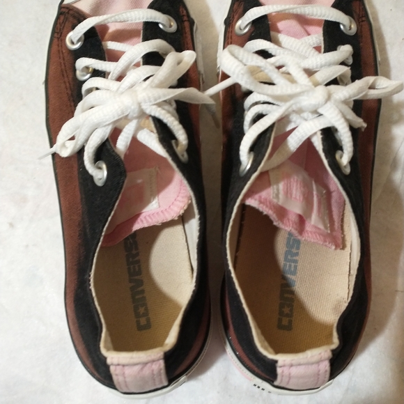 Converse All Star Sneaker Shoes Size 5 Men's Women's 7 Lace Up Brown Pink Black - Picture 8 of 11